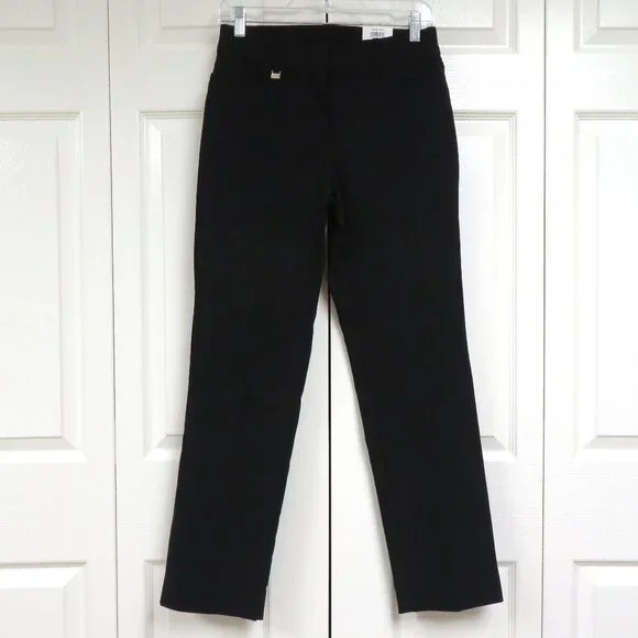 JM Collection Pants Jumpsuits Jm Collection Slim Leg Core Pant Size 4 Short Black Solid Poshmark